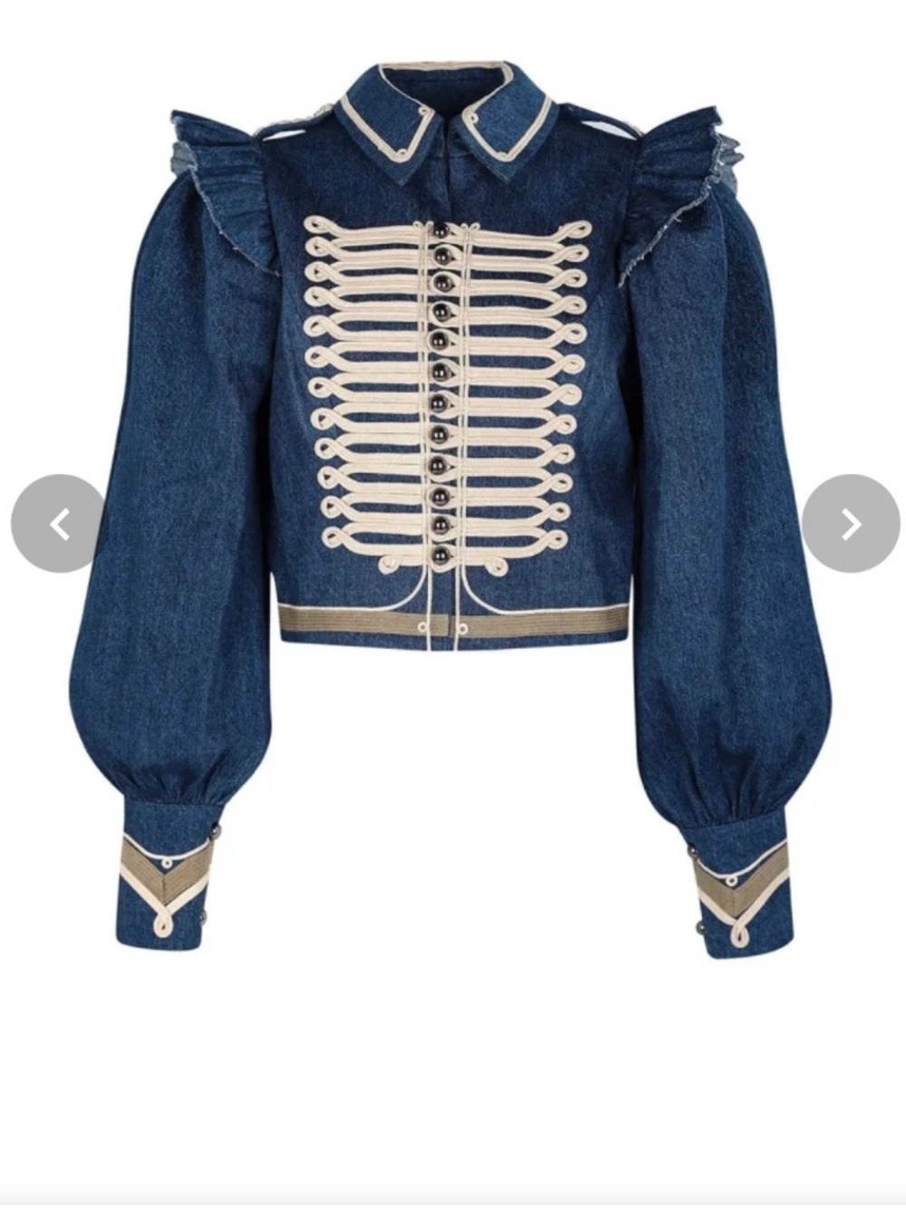 Selkie Y2K Sergeant Denim Jacket Size 6x, BNWOT
